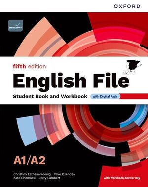 ENGLISH FILE A1;A2 STUDENT AND WORKBOOK WITH KEY FIFTH EDITION 5A ED.