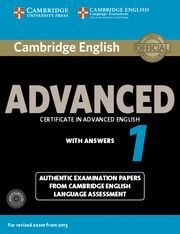 CAMBRIDGE ENGLISH ADVANCED 1 FOR REVISED EXAM FROM 2015 STUDENT'S BOOK PACK (STU