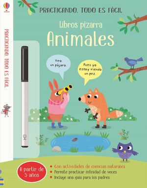LIBROS PIZARRA. ANIMALES + ROTULADOR