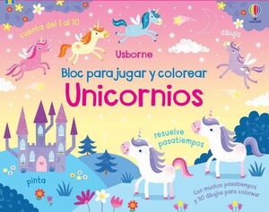 UNICORNIOS BLOC PARA JUGAR Y COLOREAR