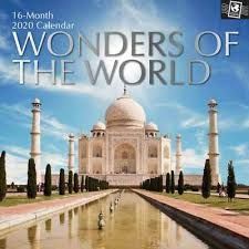 2020 CALENDARIO DE PARED MARAVILLAS DEL MUNDO-WONDERS OF THE WORLD
