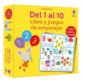 DEL 1 AL 10. LIBRO Y JUEGOS DE EMPAREJAR   (CAJA)