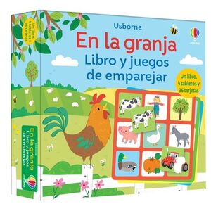 EN LA GRANJA. LIBRO Y JUEGOS DE EMPAREJAR  (CAJA)