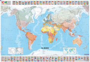 MAPA EN TUBO EL MUNDO