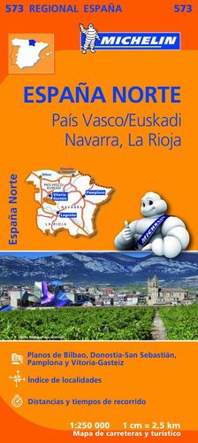 MAPA REGIONAL PAÍS VASCO/EUSKADI, NAVARRA, LA RIOJA. REGIONAL 573