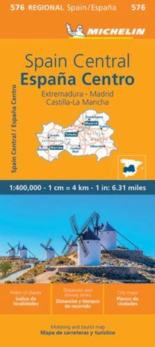 MAPA REGIONAL ESPAÑA CENTRO 576. EXTREMADURA, MADRID, CASTILLA-LA MANCHA 11576
