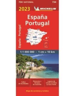MAPA NATIONAL ESPAÑA, PORTUGAL. (2024)   (1:1 000 000)