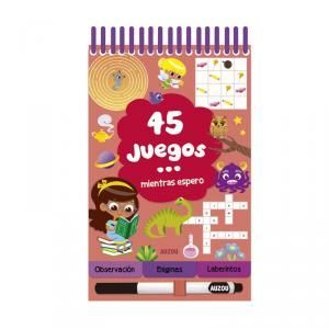 45 JUEGOS.MIENTRAS ESPERO + ROTULADOR BORRABLE