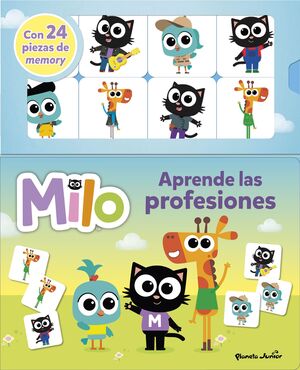 MILO. APRENDE LAS PROFESIONES.LIBRO CON PIEZAS DE MEMORY
