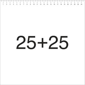 25 + 25