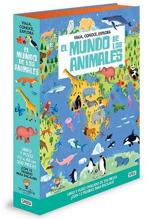 EL MUNDO DE LOS ANIMALES (LIBRO + PUZLE DE 200 PIEZAS)