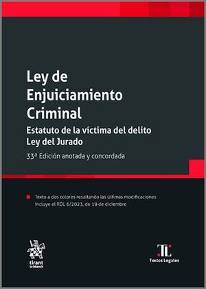 LEY DE ENJUICIAMIENTO CRIMINAL 33ª EDICION