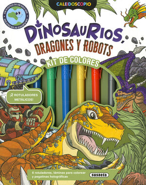 DINOSAURIOS, DRAGONES Y ROBOTS ( KIT DE COLORES)