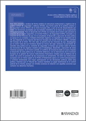 POLITICA COMUN SEGURIDAD Y DEFENSA:ESTRUTURA Y DESARROLLO