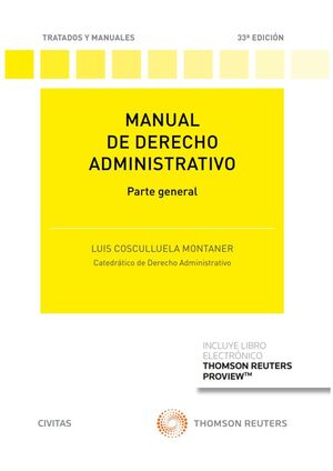 MANUAL DE DERECHO ADMINISTRATIVO. PARTE GENERAL (PAPEL + E-BOOK)