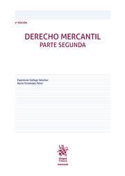 DERECHO MERCANTIL. PARTE SEGUNDA (5ª EDICIÓN 2023)