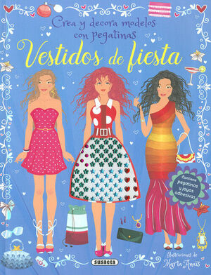 VESTIDOS DE FIESTA ( CREA Y DECORA MODELOS CON PEGATINAS)