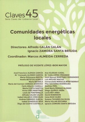 COMUNIDADES ENERGÉTICAS LOCALES. CLAVES45. SERIE CLAVES GOBIERNO LOCAL