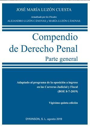 COMPENDIO DE DERECHO PENAL. PARTE GENERAL. 2019