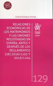 RELACIONES ECONOMICAS MATRIMONIOS Y UNIONES REGISTRADAS EN ESPAÑA, ANTES Y DESPU