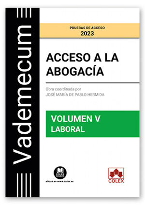 VADEMECUM ACCESO A LA ABOGACIA. VOLUMEN V. PARTE ESPECIFICA LABORAL