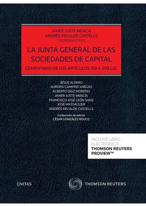 LA JUNTA GENERAL DE LAS SOCIEDADES DE CAPITAL (PAPEL + E-BOOK)