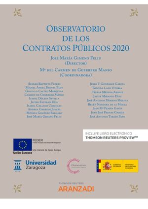 OBSERVATORIO DE LOS CONTRATOS PÚBLICOS 2020 (PAPEL + E-BOOK)