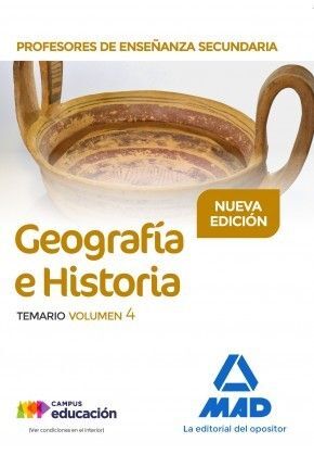 PROFESORES DE ENSEÑANZA SECUNDARIA GEOGRAFÍA E HISTORIA TEMARIO VOLUMEN 4