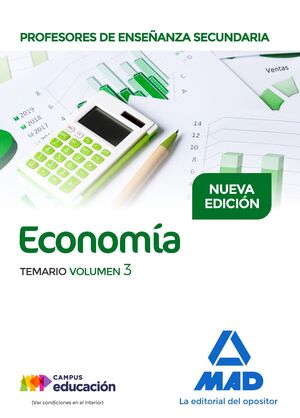 TEMARIO VOLUMEN 3 ECONOMIA PROFESORES SECUNDARIA