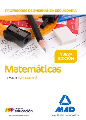 TEMARIO VOLUMEN 3  MATEMATICAS SECUNDARIA