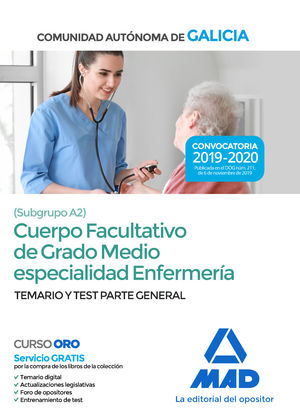 TEMARIO Y TEST GENERAL  GRADO MEDIO  ENFERMERIA XUNTA