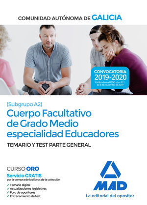 TEMARIO Y TEST GENERAL GRADO MEDIO EDUCADORES XUNTA  GALICIA