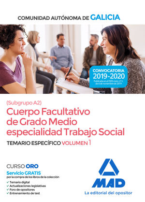 TRABAJO SOCIAL TEMARIO ESPECIFICO 1  GRADO MEDIO TRABAJO SOCIAL XUNTA