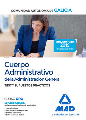 TEST Y SUPUESTOS ADMINISTRATIVO DE ADMINISTRACIÓN GENERAL GALICIA