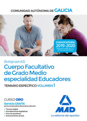 TEMARIO ESPECÍFICO VOL 1 GRADO MEDIO EDUCADORES XUNTA