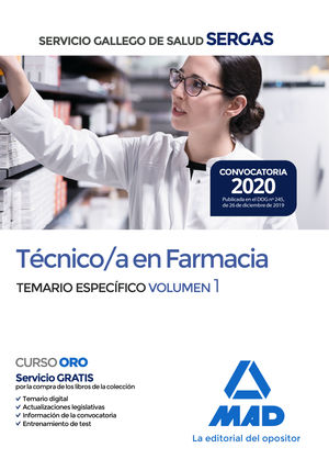 TEMARIO ESPECÍFICO VOLUMEN 1 TECNICO FARMACIA SERGAS