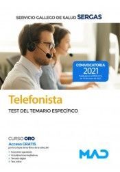 TELEFONISTA SERGAS. TEST TEMARIO ESPECIFICO