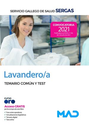 TEMARIO COMUN Y TEST. LAVANDERO/A SERGAS