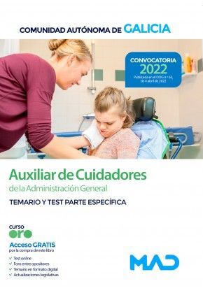 TEMARIO Y TEST PARTE ESPECIFICA AUXILIAR CUIDADOR XUNTA