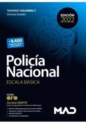 POLICÍA NACIONAL  ESCALA BÁSICA 2022 TEMARIO VOL. 3