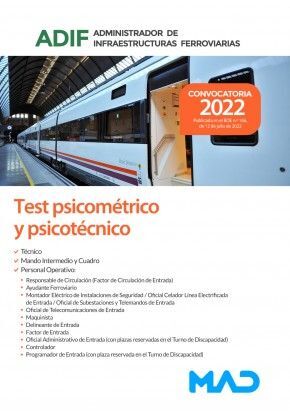 TEST PSICOMÉTRICO Y PSICOTÉCNICO ADMINISTRADOR DE INFRAESTRUCTURAS FERROVIARIAS