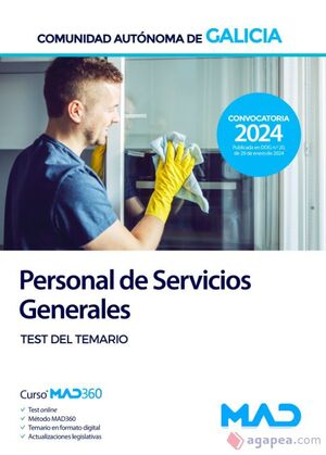 TEST DEL TEMARIO PERSONAL DE SERVICIOS GENERALES. XUNTA