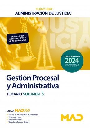 TEMARIO VOL 3 GESTIÓN PROCESAL Y ADMINISTRATIVA