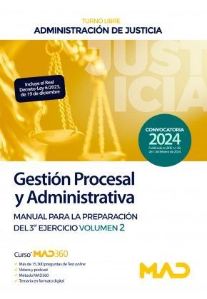 PREPARACIÓN 3º EJERCICIO VOL 2 GESTIÓN PROCESAL Y ADMINISTRATIVA