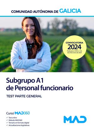 SUBGRUPO A1 PERSONAL FUNCIONARIO TEST PARTE GENERAL XUNTA