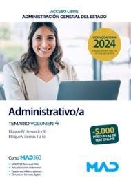 TEMARIO 4 ADMINISTRATIVO ESTADO. ACCESO LIBRE
