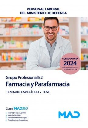 TEMARIO ESPECIFICO Y TEST FARMACIA Y PARAFARMACIA MINISTERIOS 2024