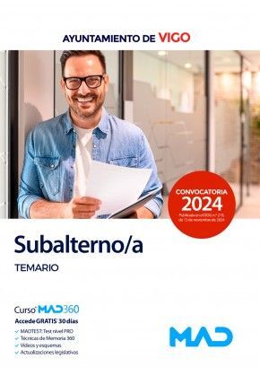 TEMARIO SUBALTERNO AYUNTAMIENTO DE VIGO 2024
