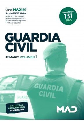 TEMARIO VOL. 1 GUARDIA CIVIL. PROMOCION 131 - 2025