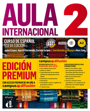 AULA INTERNACIONAL 2.CURSO DE ESPAÑOL. ALUMNO+CD+CAMPUS @ (PREMIUM)